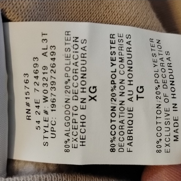 Champion You Woman's Beige Vintage Wash Mock Ne, Size: XL, NWT - Picture 5 of 9